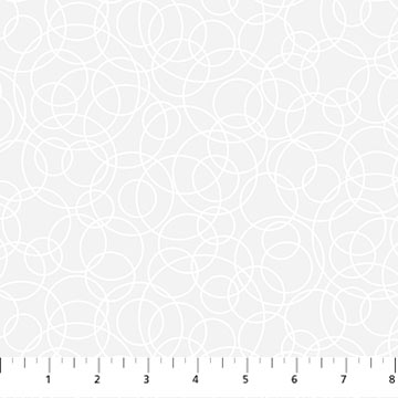 Basically Black and White - Tangled Circles - White on White
