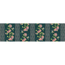 Hummingbirds and Honeysuckle - Teal Border Stripe