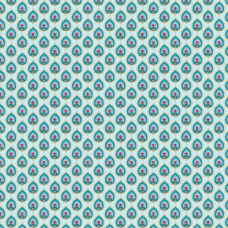 Return to Hope - Leaf Medallion - Aqua