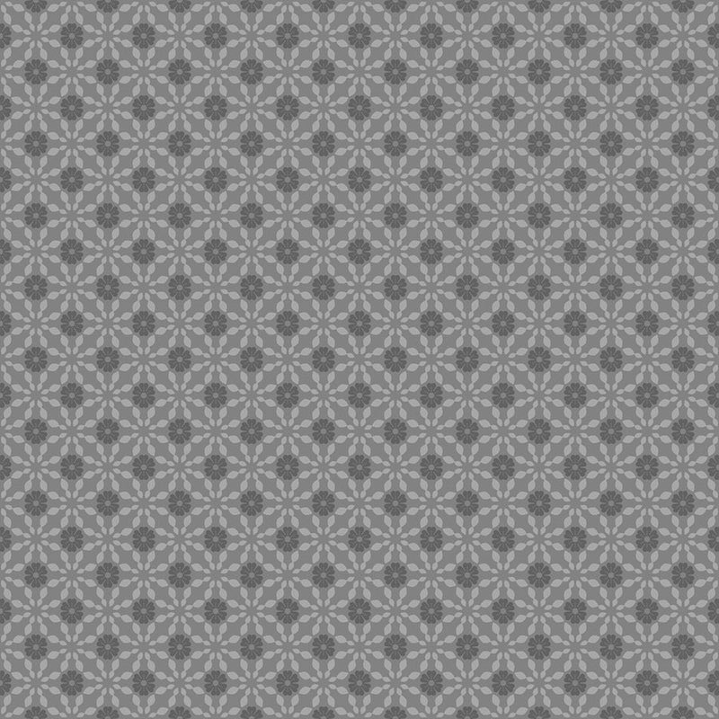 French Romance - Geometric Medallion - Grey