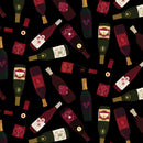 Uncork and Unwind - Wine Bottles on Black