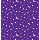 Black and Boo - Stars and Moons - Purple - Glow in the Dark