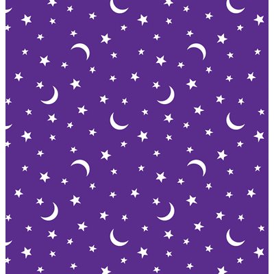 Black and Boo - Stars and Moons - Purple - Glow in the Dark