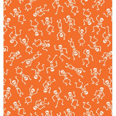 Black and Boo - Skeletons - Orange - Glow in the Dark