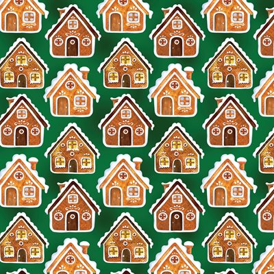 Sugar and Spice - Gingerbread House - Green