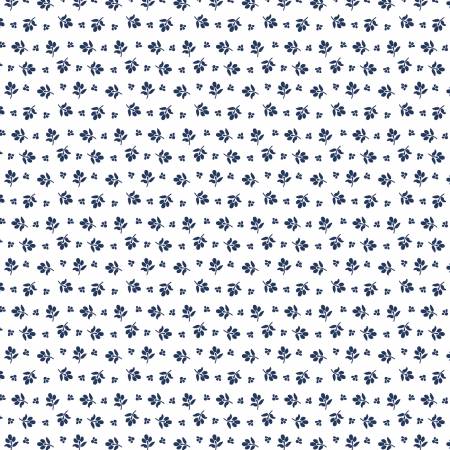 Classic Keepsakes in Blue - White Floral Rows