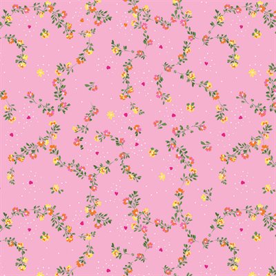 Love Grows Here - Floral - Pink