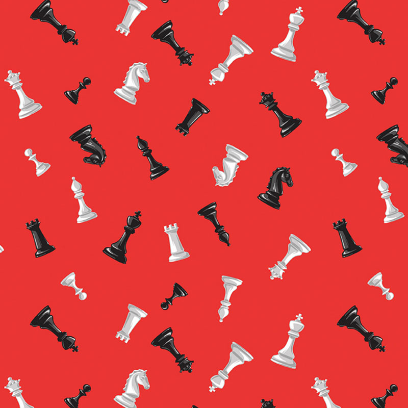 Let's Play -  Chess Pieces - Red