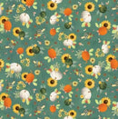 Enchanted Forest - Pumpkin Patch - Teal