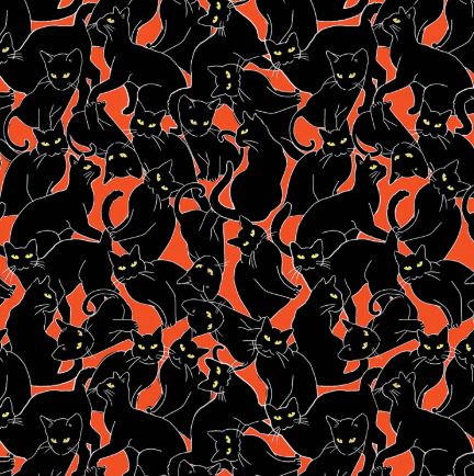 Happy Haunting - Cats - Glow in the Dark - Orange