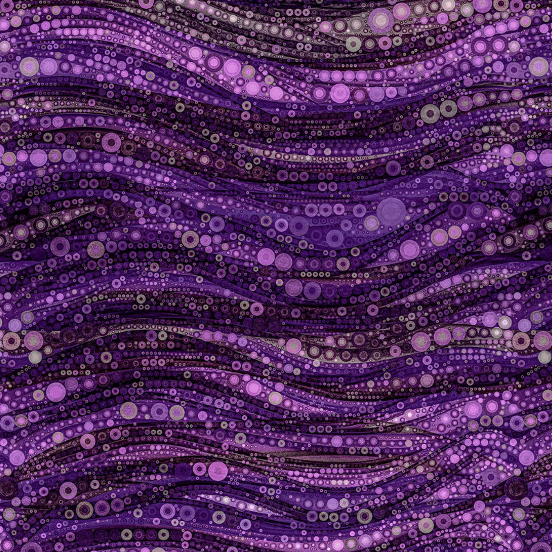 Gigi In The Garden - Abstract Circles - Purple