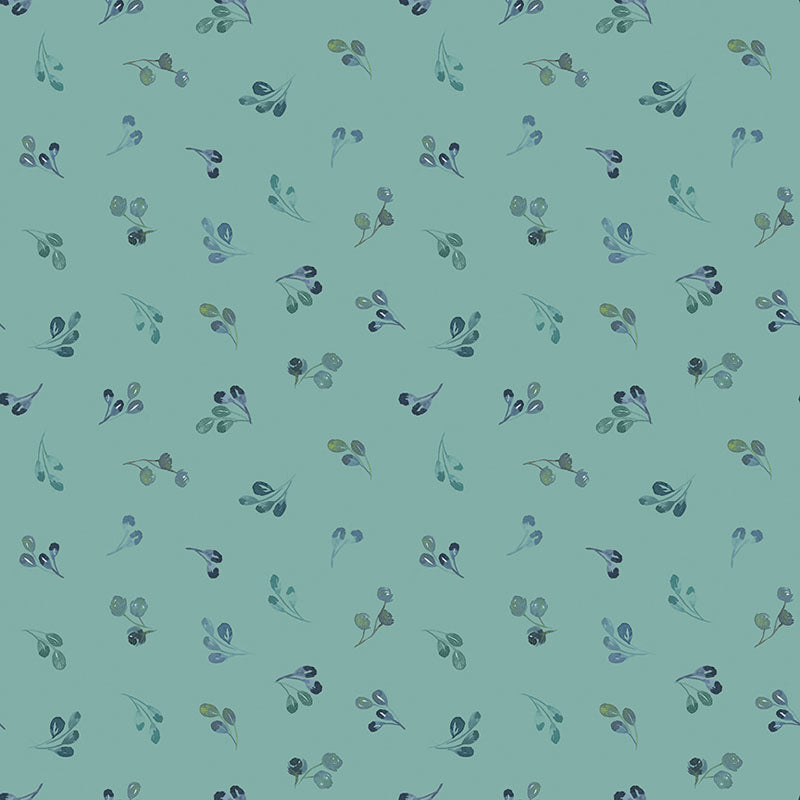 Enchanted Florals - Turquoise Tonal