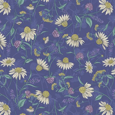 Bee Haven - Large Floral - Periwinkle