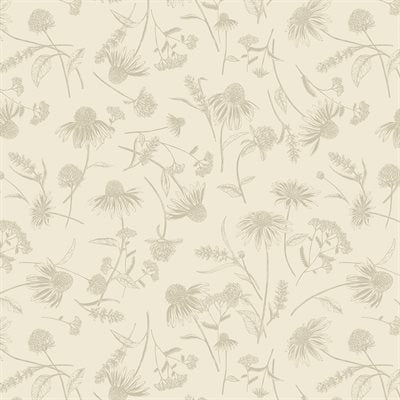 Bee Haven - Tonal Floral - Neutral
