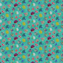 Modern Mushrooms - Small Mod Mushrooms - Aqua