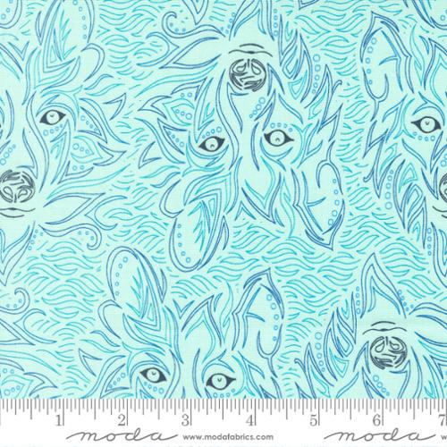 Land of Enchantment - Wolf - Green Aqua