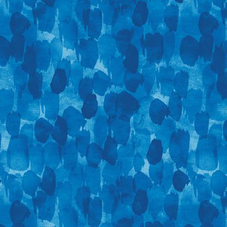 Brush Strokes 108" Wide Backing  - Classic Blue
