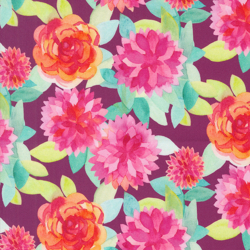 Flower Patches - Floral Watercolor - Jam