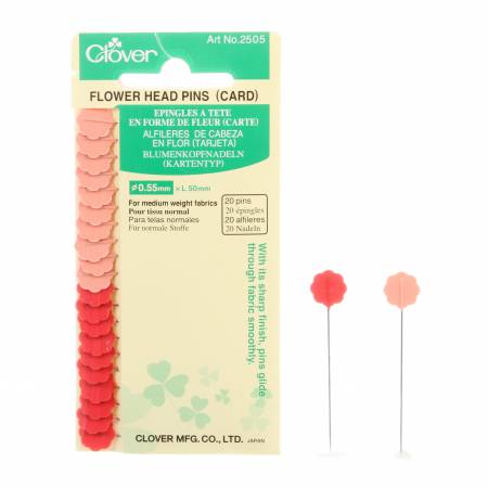 Clover Flower Head Pins Medium  (0.55)20ct