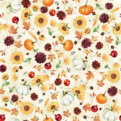 Fall Blooms -  Harvest - Cream