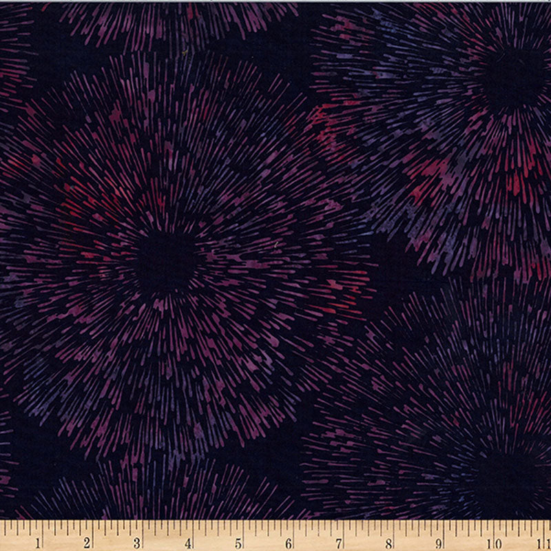 Bali Batik - Fireworks - Eggplant