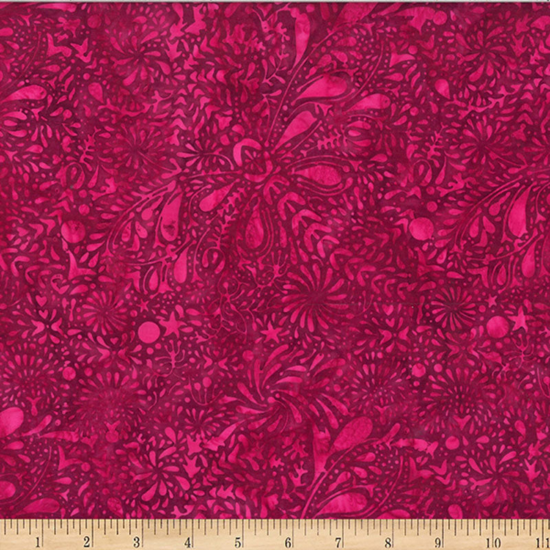 Bali Batik - Garden Symphony - Garnet
