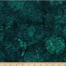 Bali Batik - Monstera - Deep Emerald