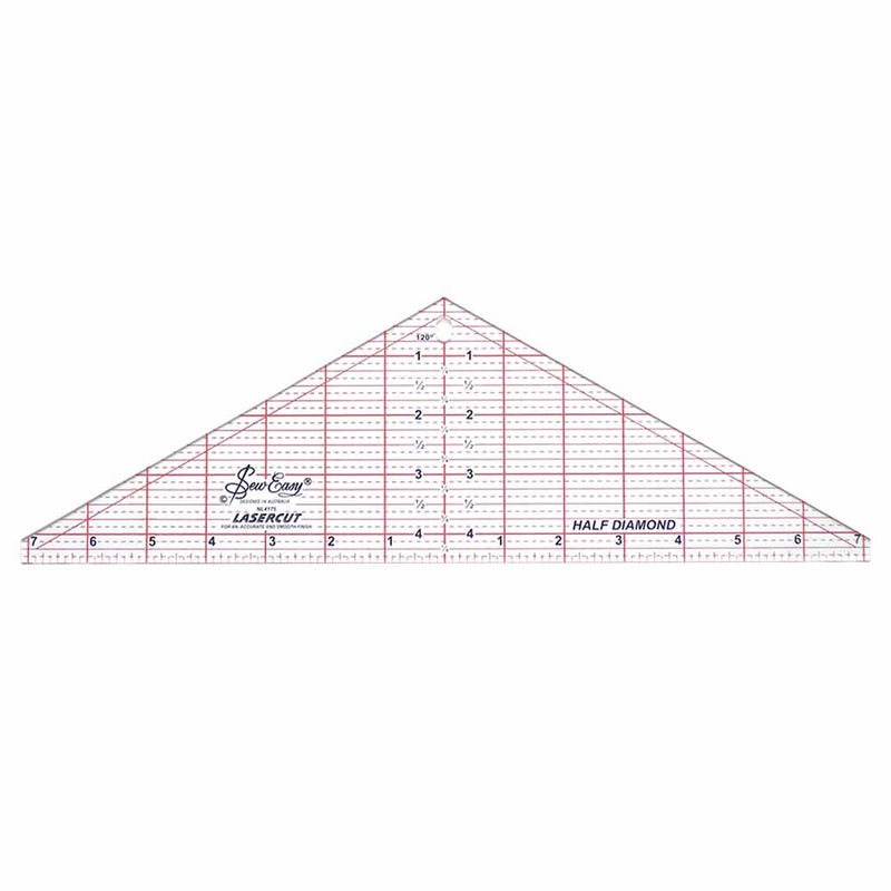 SEW EASY Half Diamond Ruler - 41⁄2″ x 141⁄4″ (11.4 x 36.2cm)