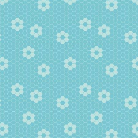 Hexie Flower Bouquet - Small Stitched Hexies -  Blue