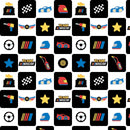 Nascar Blocks - Black and White