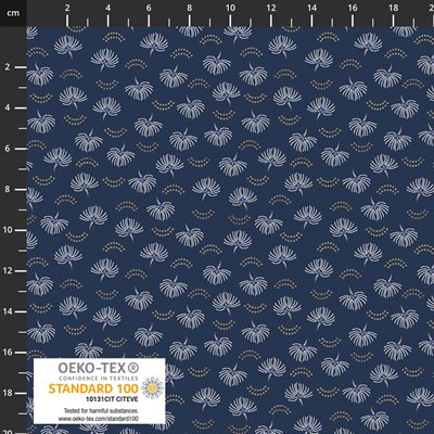 Japan Hello - Fan Plume - Indigo