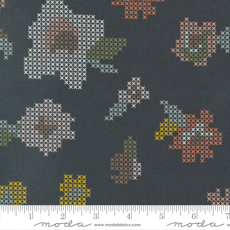 Dawn on the Prairie - Cross Stitch Florals - Charcoal