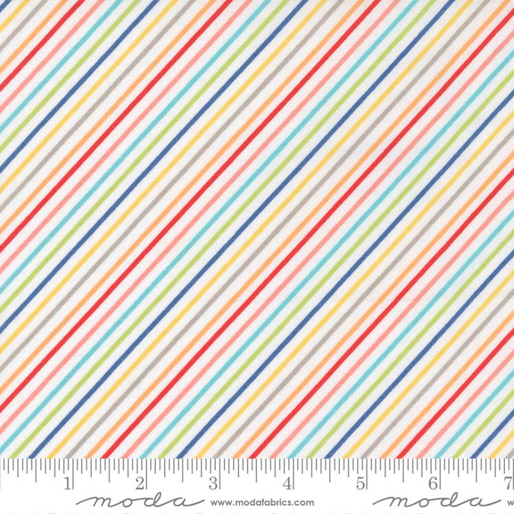Simply Delightful - Diagonal Stripes - Off White