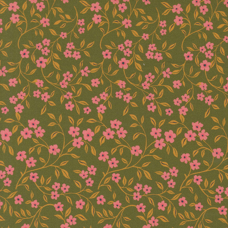Sagewood - Floral Vine - Avocado