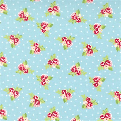 Berry Basket - Tiny Flowers - Blue Raspberry