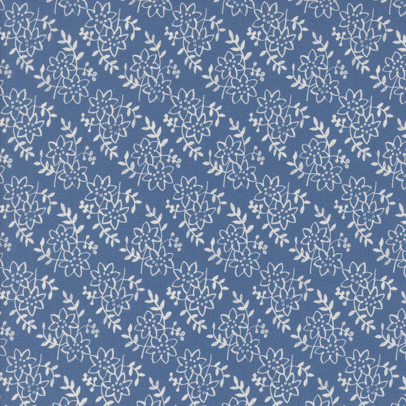 Larking - Floral Diamond - Cobalt