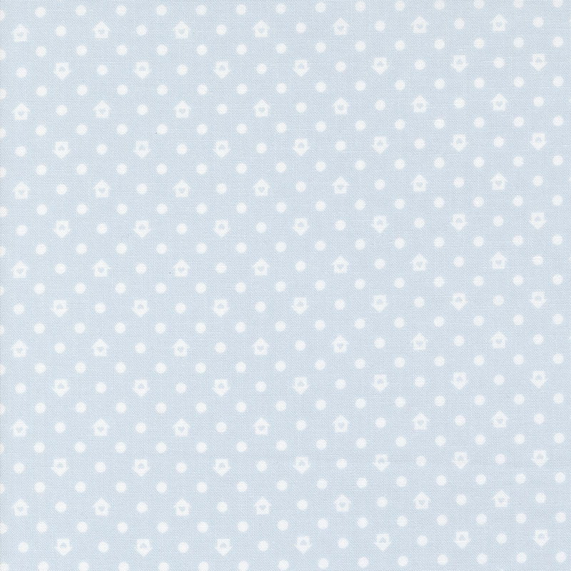 Cottage Charm - Birdhouse Dot - Light Blue