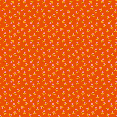 Meadow Star - Tiny Floral - Orange