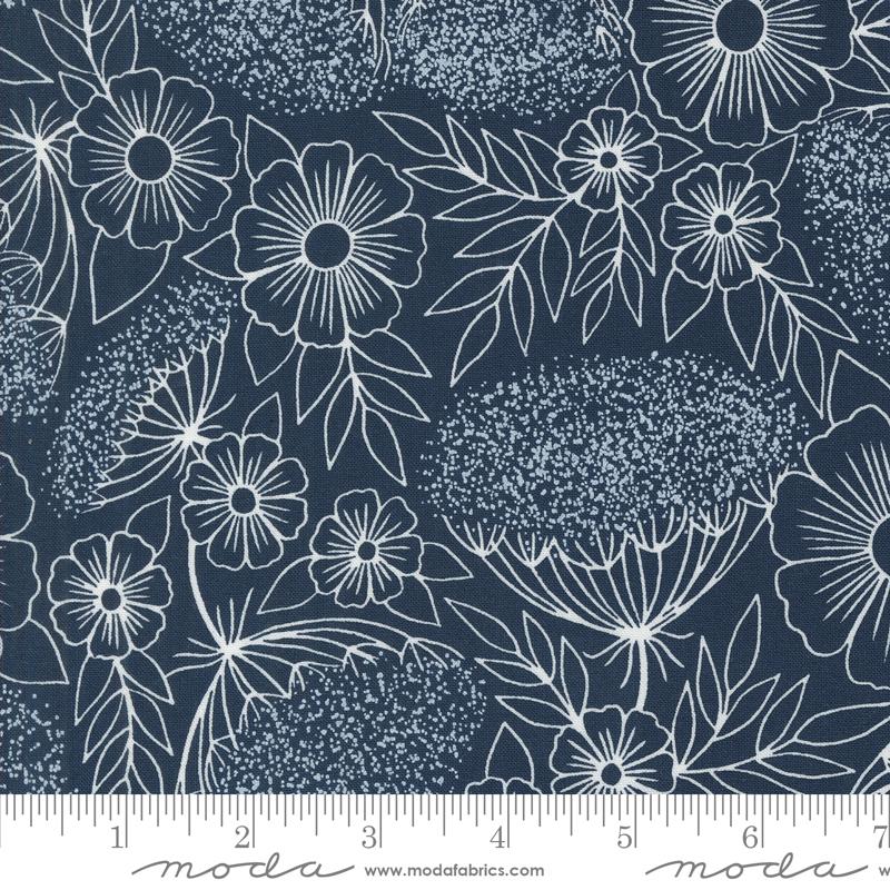 Field of Flowers - Queen Anne's Lace - Navy