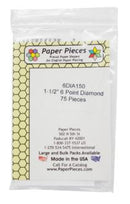 English Paper Pieces - 1.5" 6 Point Diamonds (75)