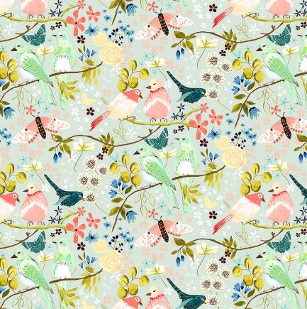 Serenity Blooms - Morning Song - Grey