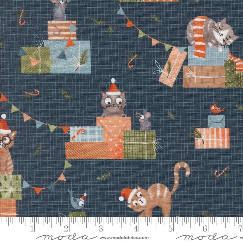 Purrfect Christmas - Cats and Presents - Midnight
