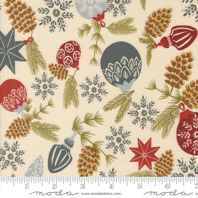 Old World Yuletide - Branch and Baubles - Eggshell