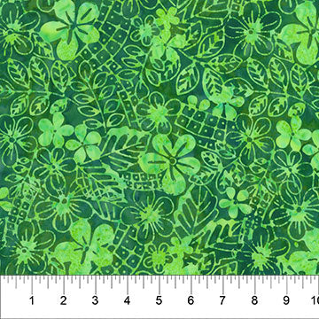 Banyan Batiks - Nature's Beauty - Cobble Daisy - Jade