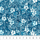 Banyan Batik - Boardwalk Dreams - Floral - Prussian