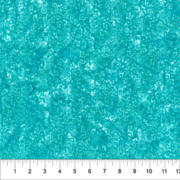 Banyan Batiks - Decorative Carving - Turquoise