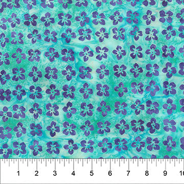 Banyan Batiks - Small Flower - Surf