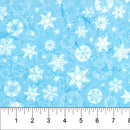 Banyan Batik - Christmas Cheer - Snow - Sky Blue