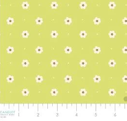 Honey Bear - Floral Dot - Green