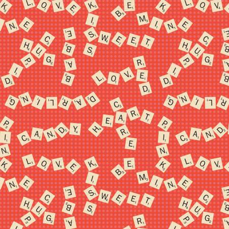 Scrabble Valentine Dot - Red